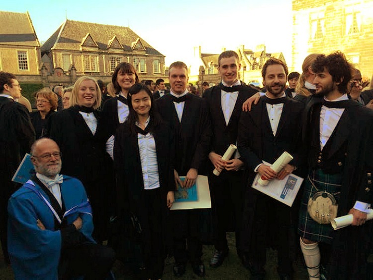 Graduating postgraduate Physics students in 2013.